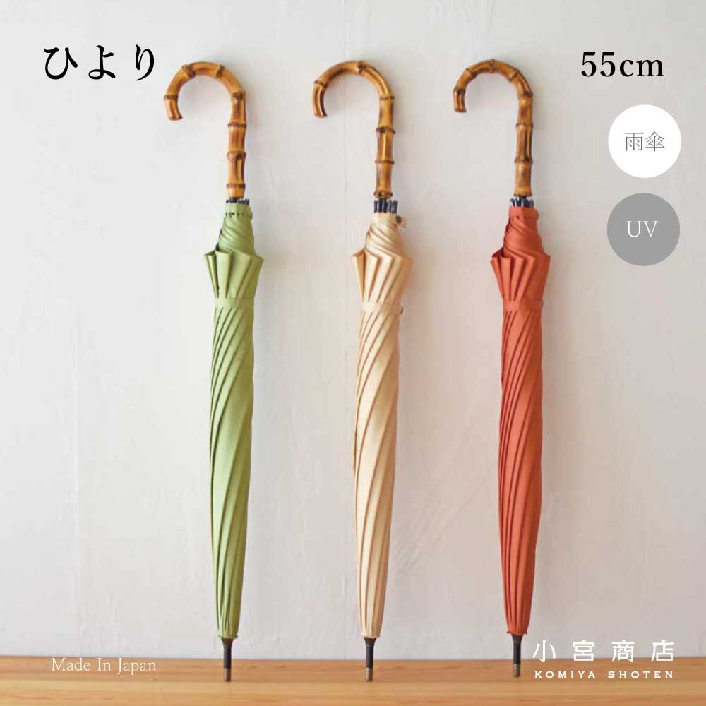 [Best Price] Hiyori Long Umbrella 55cm 12 Ribs