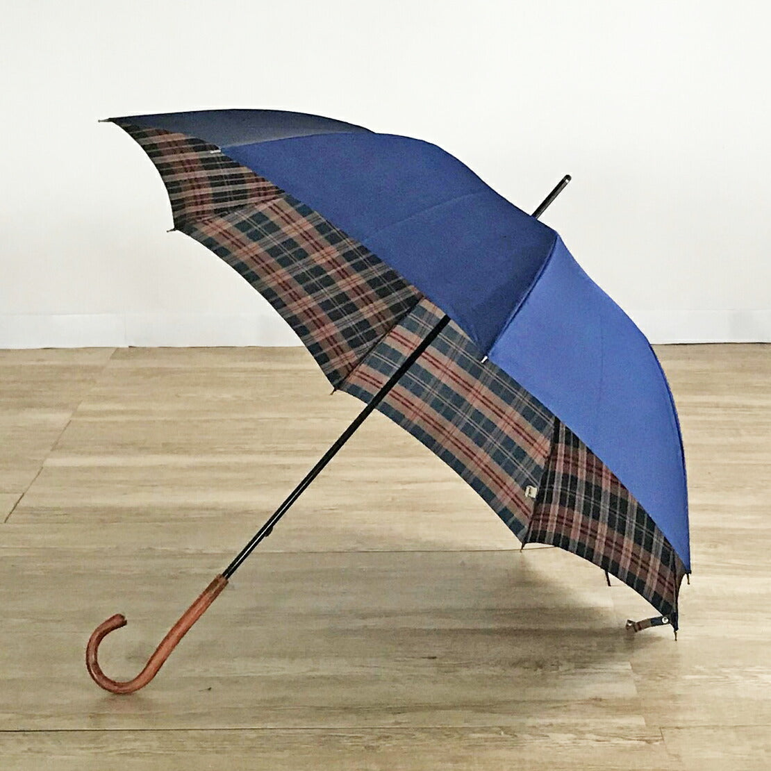 [Best Price] Plaid Long Umbrella 60cm 8 Ribs