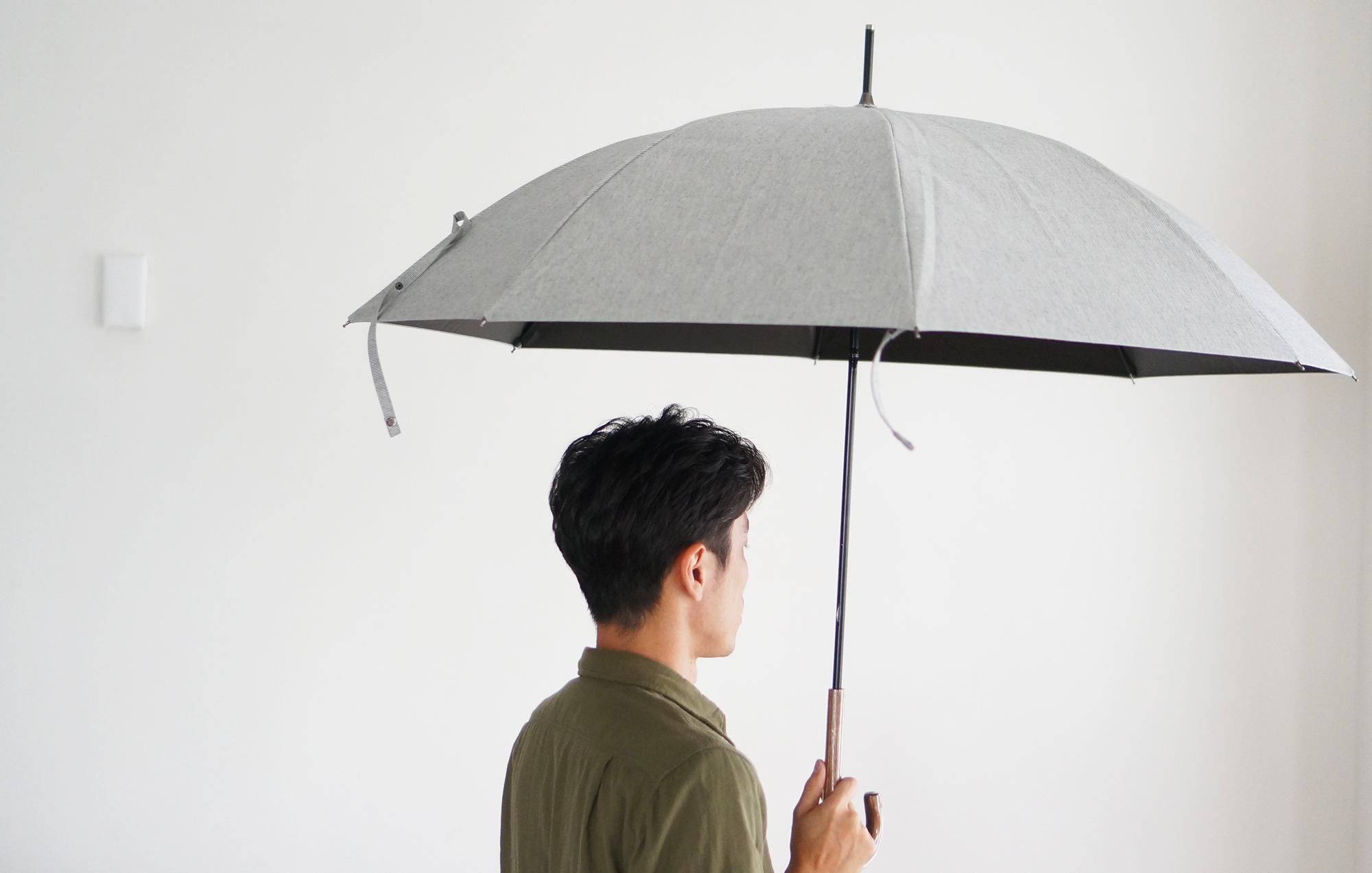 オーガニックシェード一級遮光天然繊維メンズ日傘・晴雨兼用傘「日本製のおしゃれな高級傘ブランド・小宮商店」