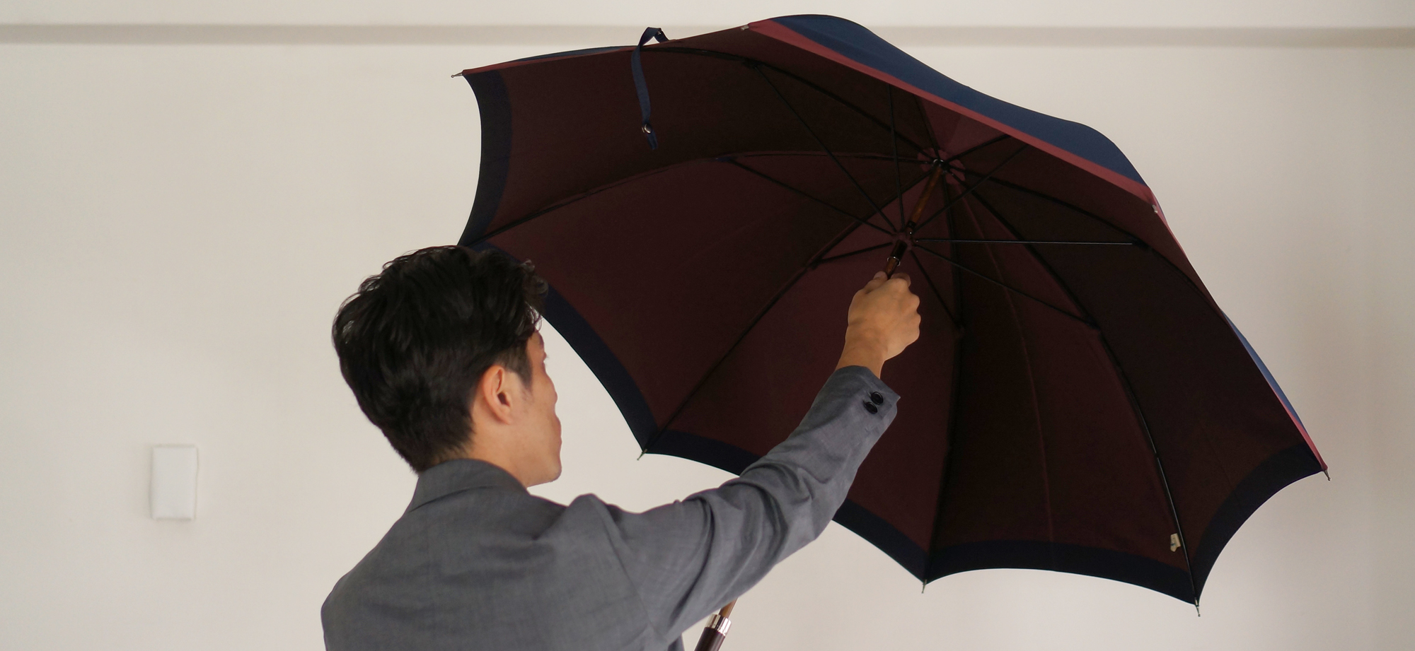 高級感がある甲州織を使った日本製ブランドのメンズ傘『橘』 | 傘専門 