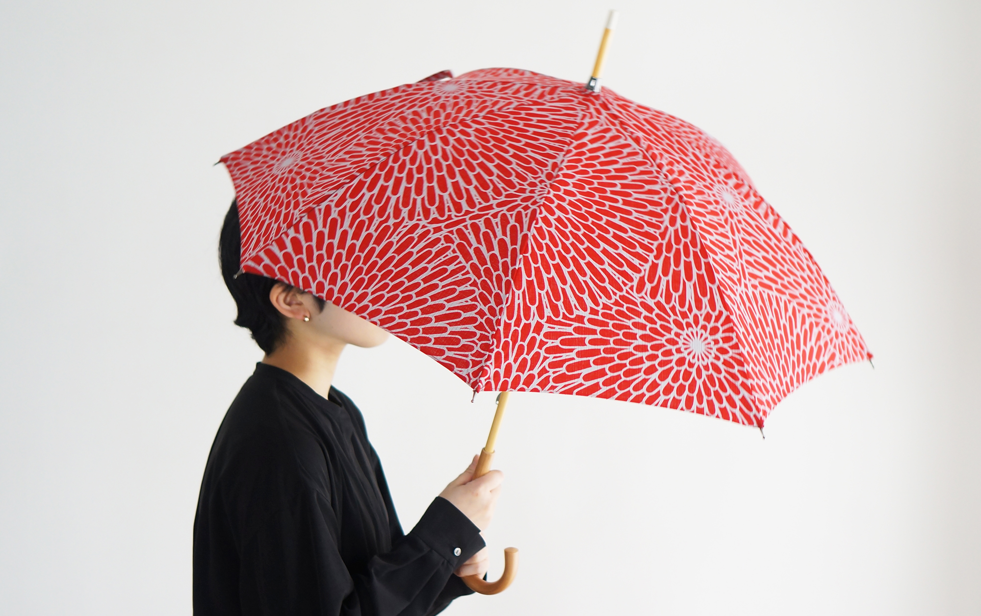 伊砂文様－いさもんよう－型絵染のレディース日傘・晴雨兼用傘「日本製のおしゃれな高級傘ブランド・小宮商店」
