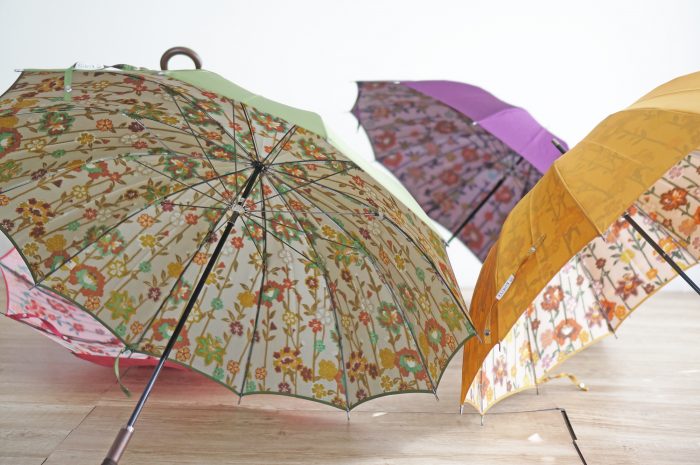 和花－わばな－甲州織骨が多い55cm12本骨のレディース雨傘・雨晴兼用長傘「日本製のおしゃれな高級傘ブランド・小宮商店」