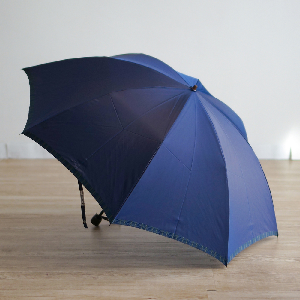 あおい甲州織軽量の60cm8本骨のメンズ雨傘・雨晴兼用折りたたみ傘「日本製のおしゃれな高級傘ブランド・小宮商店」
