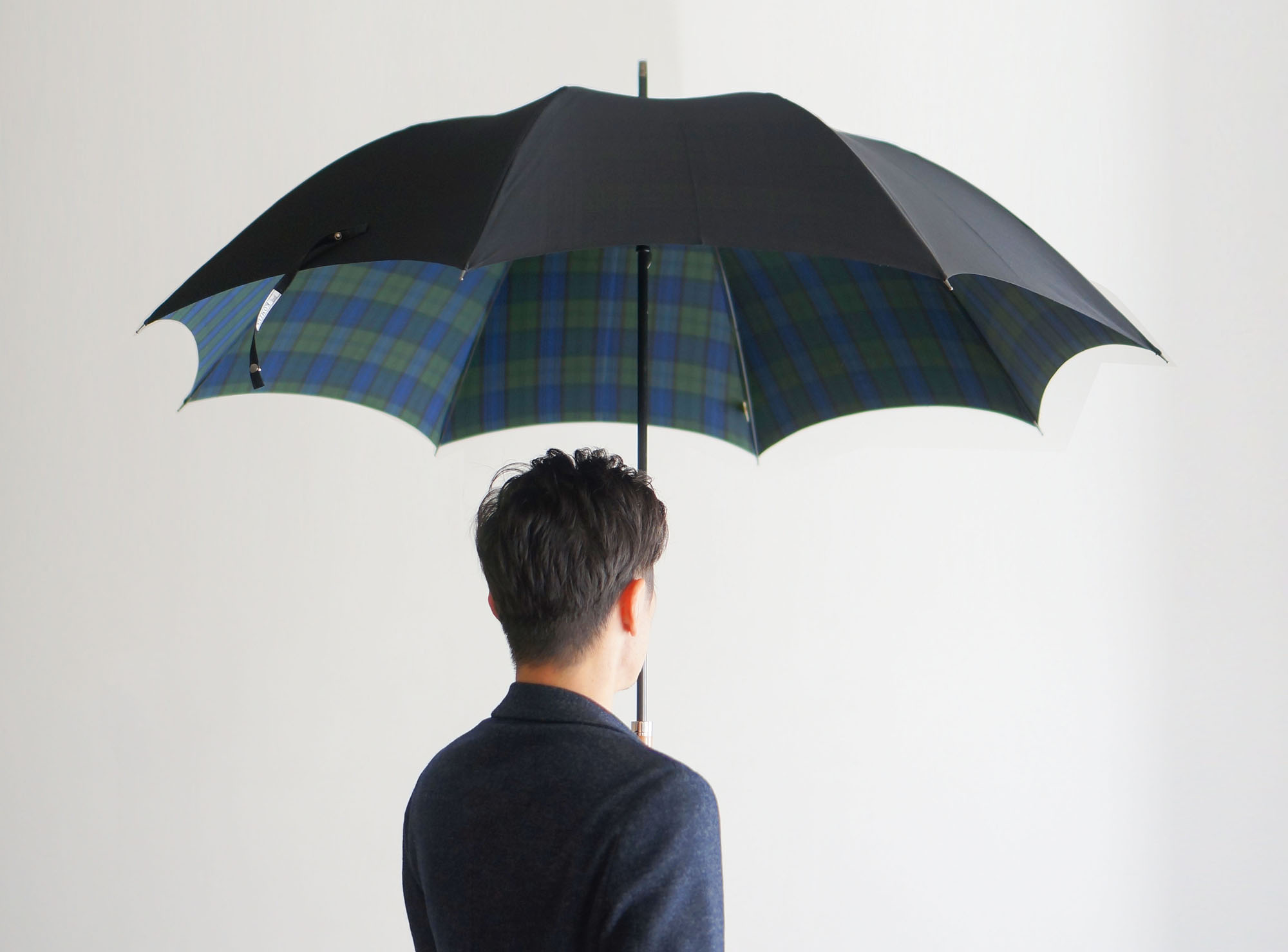 Plaid－プレイド－甲州織軽量大きいサイズのメンズ雨傘・雨晴兼用「日本製のおしゃれな高級傘ブランド・小宮商店」