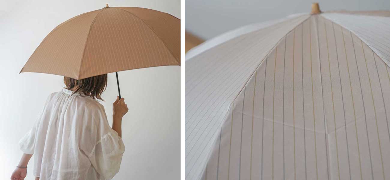 大きめのレディースの折り畳み傘・日本製・甲州織